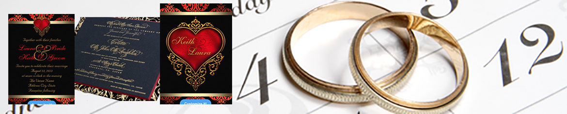 Wedding Rings and invitation